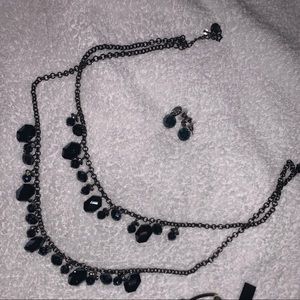 Vera Wang Navy Blue Jewelry Set